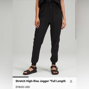 Lululemon high rise full length stretch jogger size 6